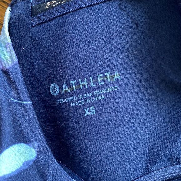 Athleta Aqualuxe Print Square Plunge Tankini - Size XS - Picture 6 of 10